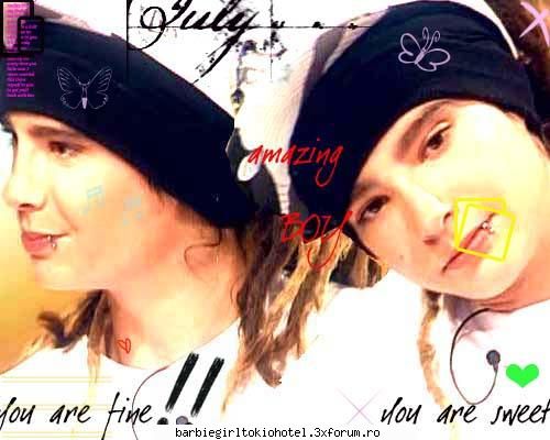 Tom Kaulitz(gangster boy:p) - Corect...Numai eu - Barbie girls love emo styile and TOKIO HOTEL4ever and ever